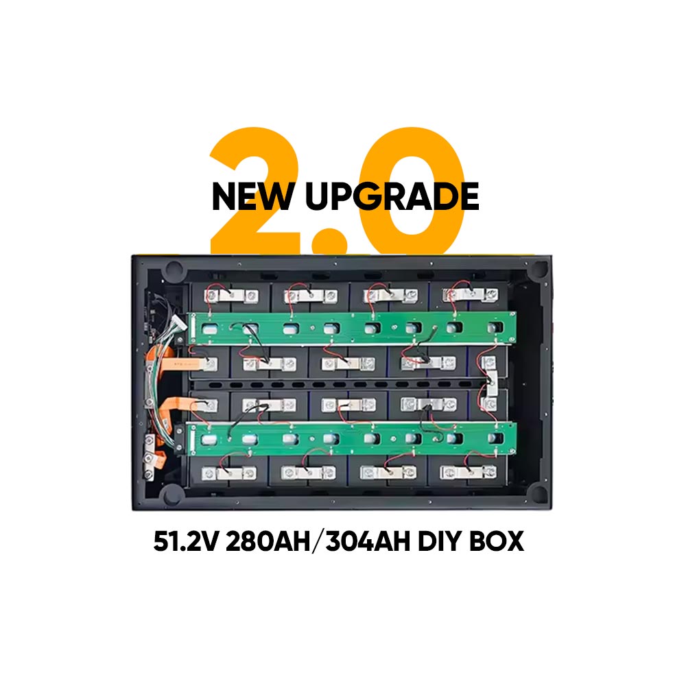 EU Mason Seplos 3.0 version 48V 51.2V 14-15KWH DIY battery case built in 16S 200A smart BMS, no battery cells
