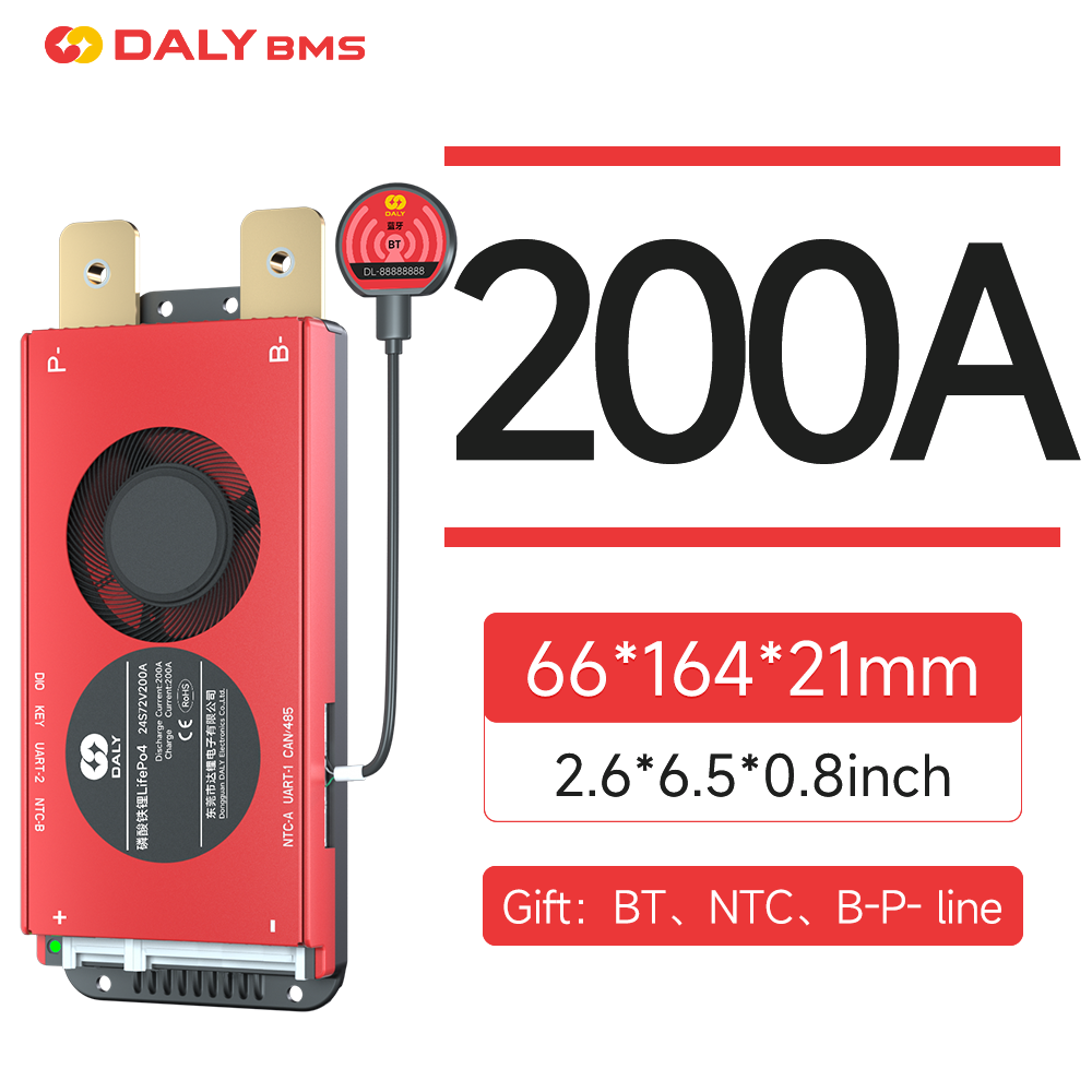 Daly Lifepo4 24S 72V 200A BMS with Bluetooth