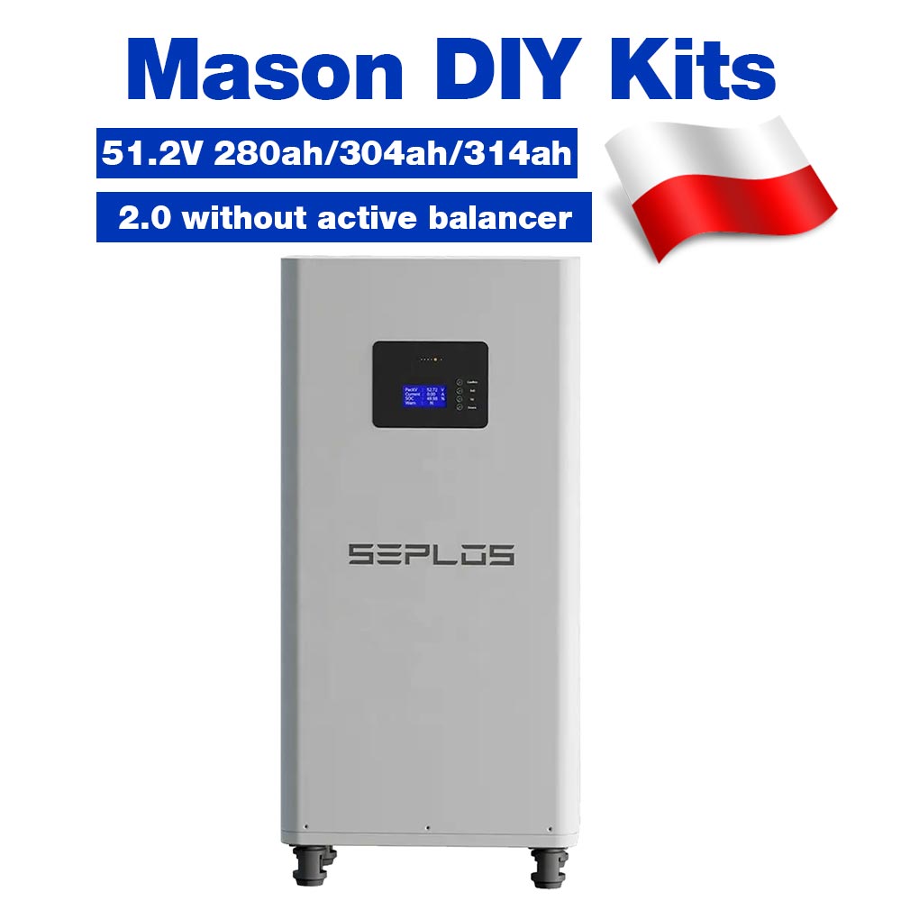 SEPLOS 3.0 48V 51.2V 280ah/304ah/314ah/320ah MASON DIY battery Kits, excluded battery