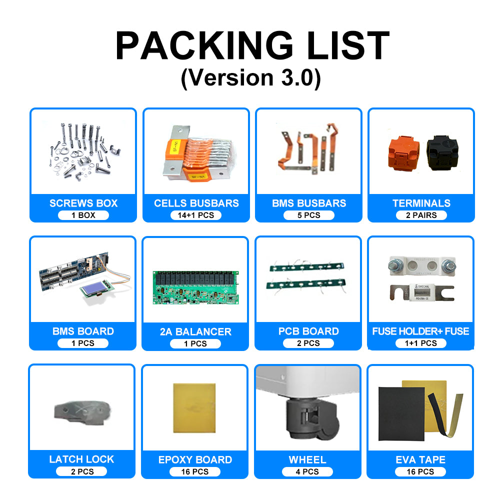 SEPLOS USA STOCK vertical 48V 15KWH DIY KITS(NO battery cells)