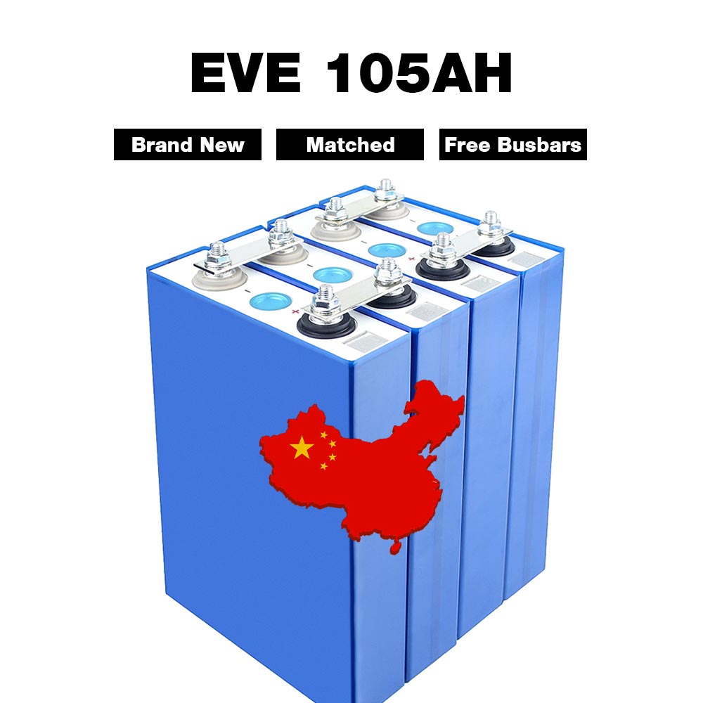 EVE wholesale 3.2V Lifepo4 105ah grade A battery cell for12V 24V 48V 105AH battery pack(复制)