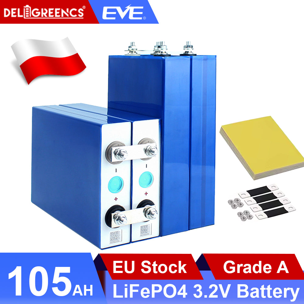 Free Shipping EVE EU 3.2V Lifepo4 105ah M4