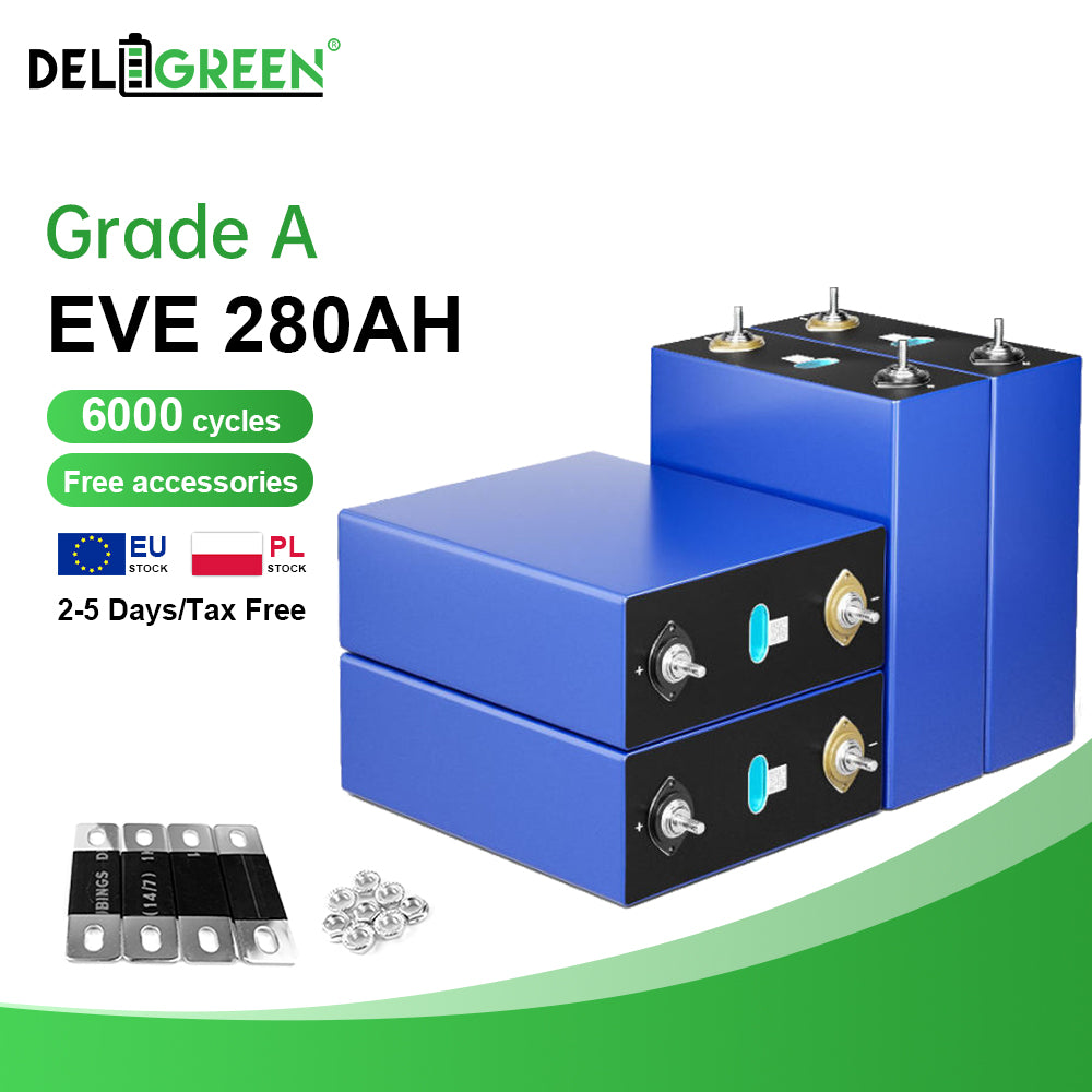 桐箱 280×280×338 EU Stock EVE 280ah 3.2V lifepo4 8000 times life, fast shiping from