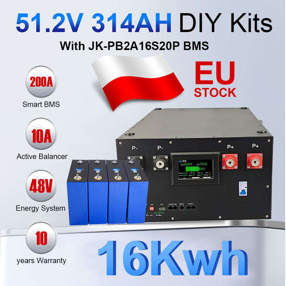 EU Free Shipping JK V19 BMS Kits + 16pcs EVE 314ah cells Bundle (Customer assemble )