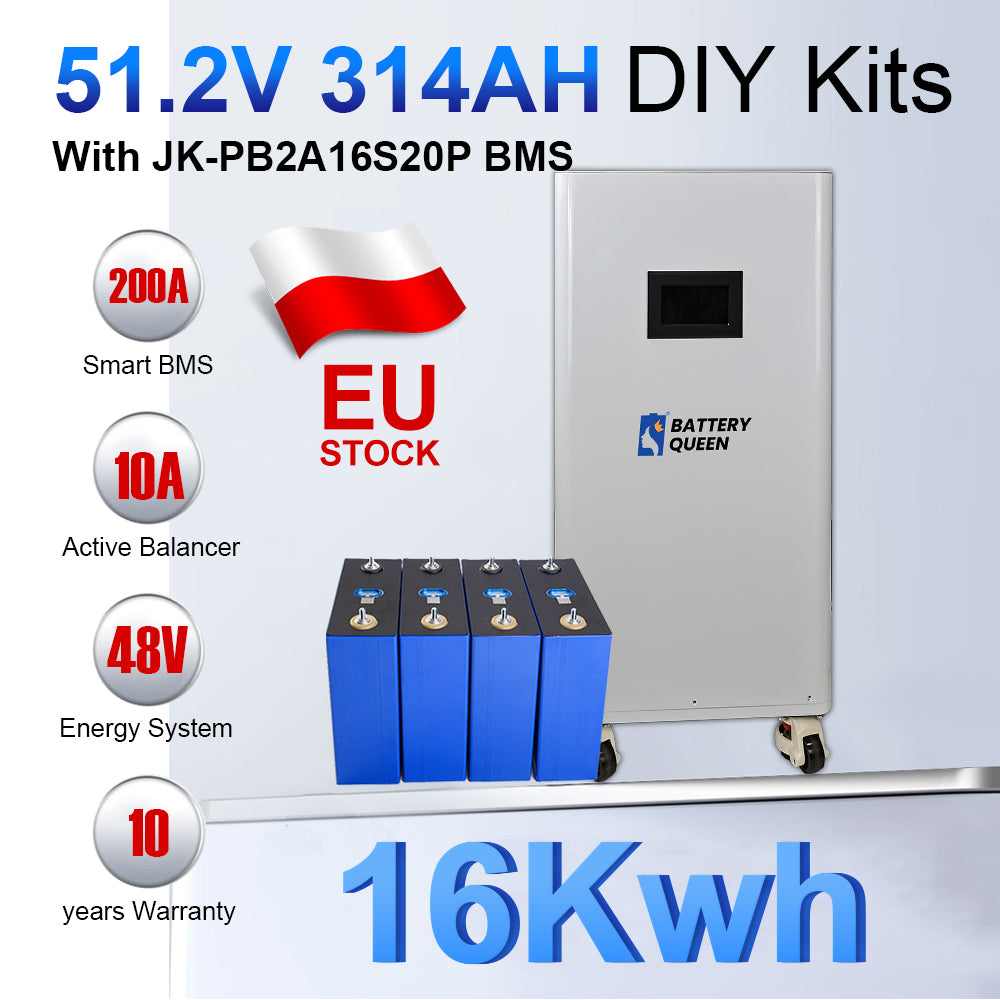 EU Stock Free shipping JK BMS DIY 16S 48V 280AH/304AH/314AH/320AH DIY BOX(No cells)