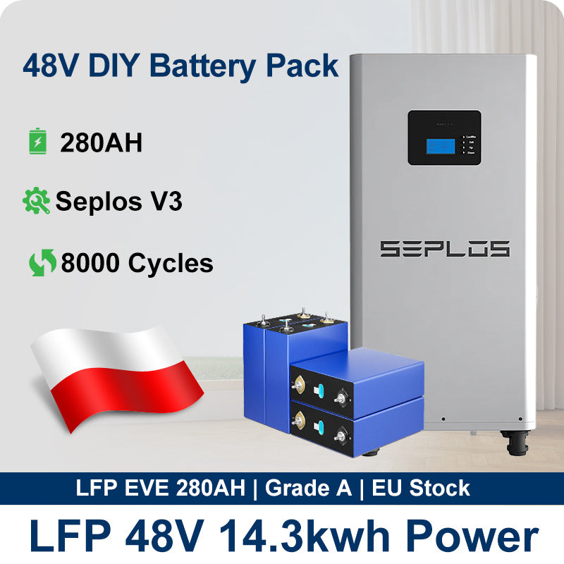 EU SEPLOS V3 48V DIY Kits + 16pcs EVE 314ah cells DDP (customer assemble)