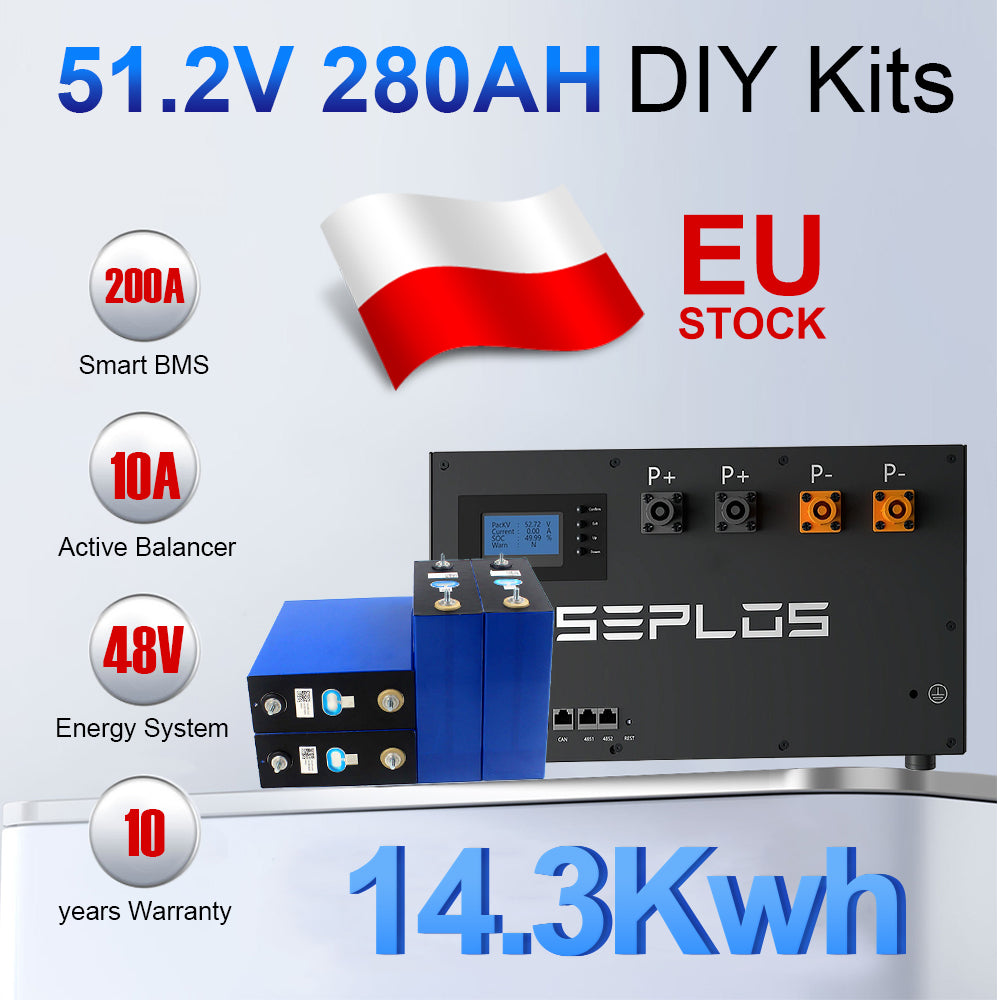 Poland stock MASON Seplos 48V DIY battery Kits with 2A active balancer free shipping to EU