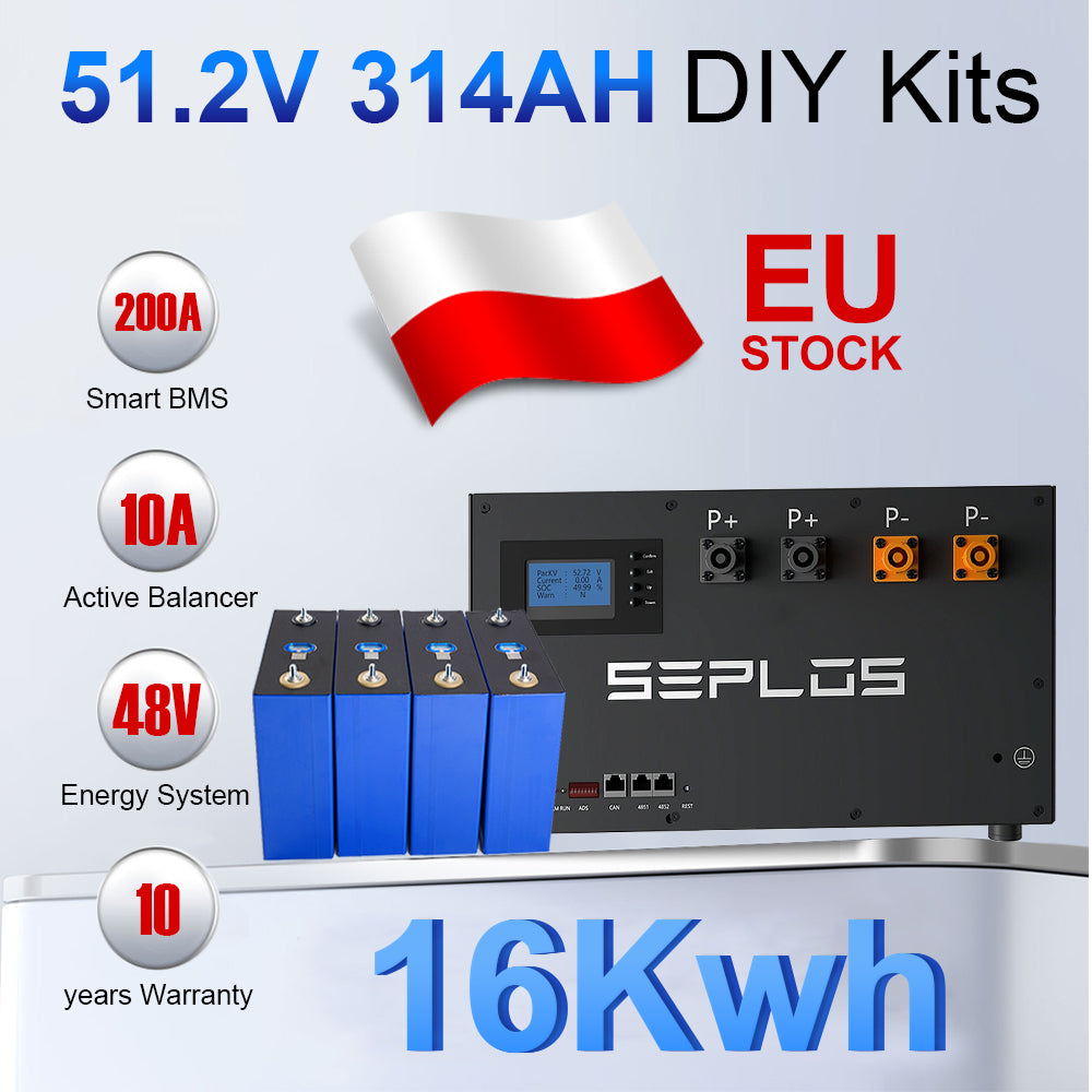 Poland stock MASON Seplos 48V DIY battery Kits with 2A active balancer free shipping to EU