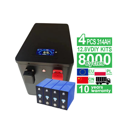 EU Free Shipping Lifepo4 12.8V 280ah/304ah/320ah DIY Kits+ 4PCS Cells(Customer assemble))