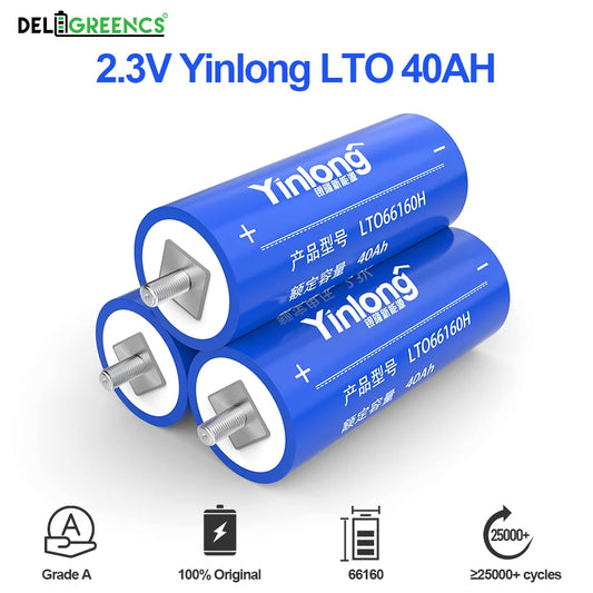 Yinlong Original  2.3V LTO 66160H 40ah grade A for EV high voltage battery pack
