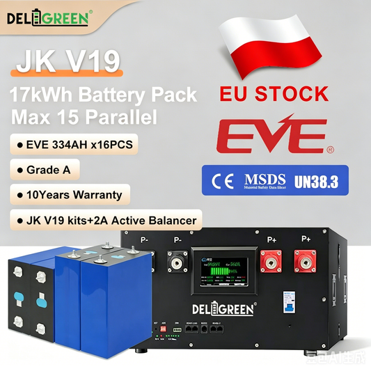 EU Free Shipping JK BMS box + 16pcs EVE 334ah Bundle (Client assemble)