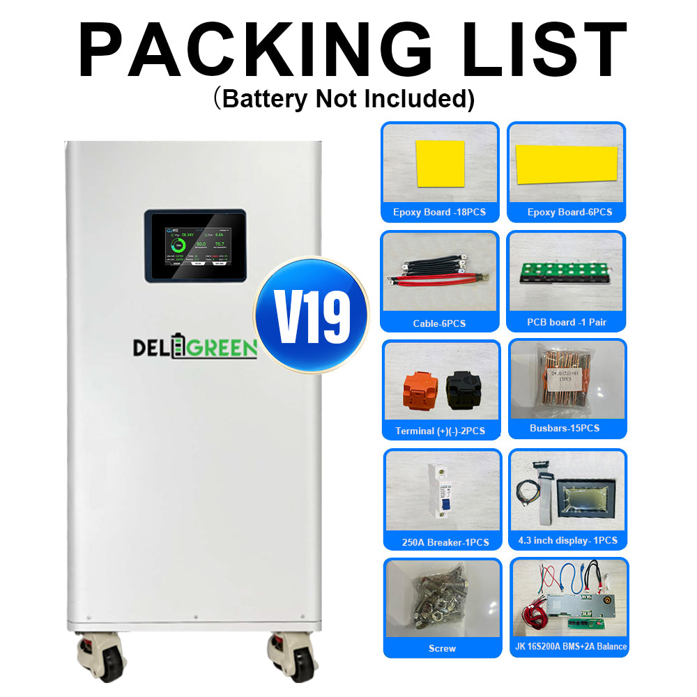 EU free shipping V19 JK BMS DIY BOX 48V 280ah/314ah/320ah DIY BOX