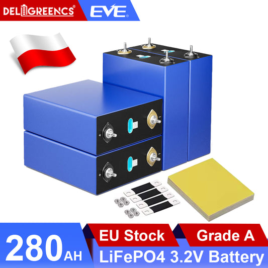 EU Stock Free Shipping  EVE 280ah 3.2V lifepo4 8000 times life