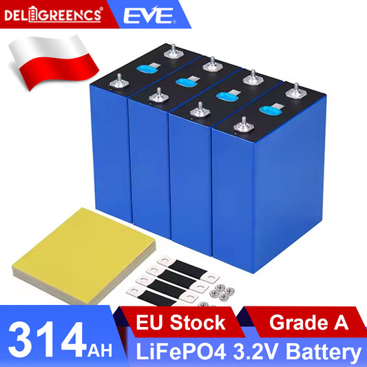 EU Free Shipping MB31 EVE  314ah 3.2V lifepo4,DDP, IN STOCK