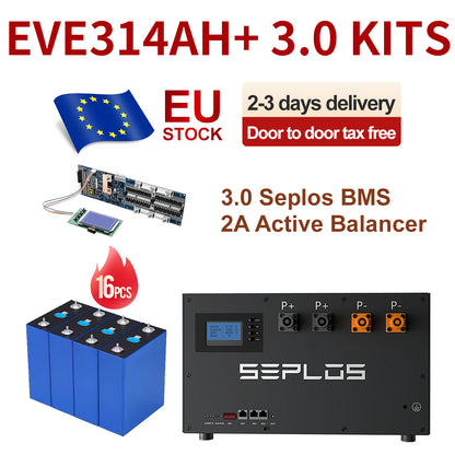 Poland stock MASON Seplos 48V DIY battery Kits with 2A active balancer free shipping to EU