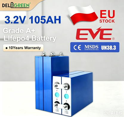 Free Shipping EVE EU 3.2V Lifepo4 105ah M4