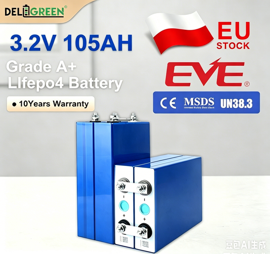 Free Shipping EVE EU 3.2V Lifepo4 105ah M4