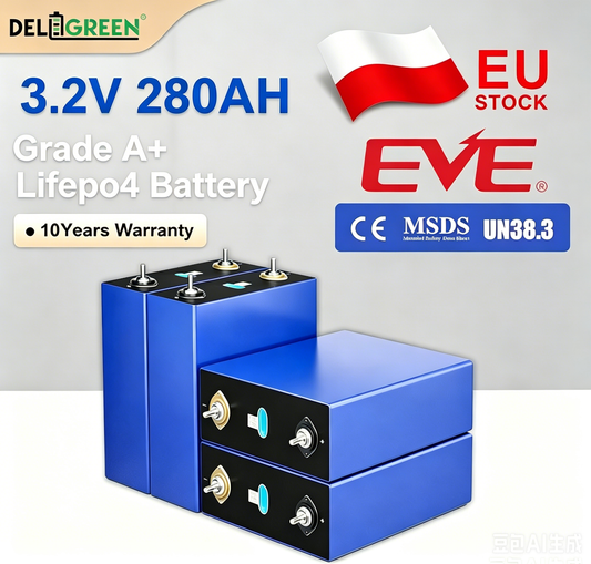 EU Stock Free Shipping  EVE 280ah 3.2V lifepo4 8000 times life