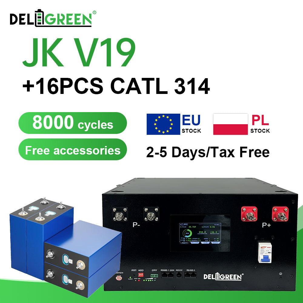 EU Free Shipping JK BMS box + 16pcs EVE 334ah Bundle (Client assemble)
