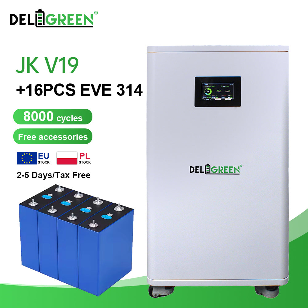 EU Free Shipping JK BMS DIY BOX + 16pcs EVE 334Ah Bundle (Customer assemble)