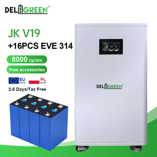EU Free Shipping JK BMS DIY BOX + 16pcs EVE 314Ah Bundle (Customer assemble)