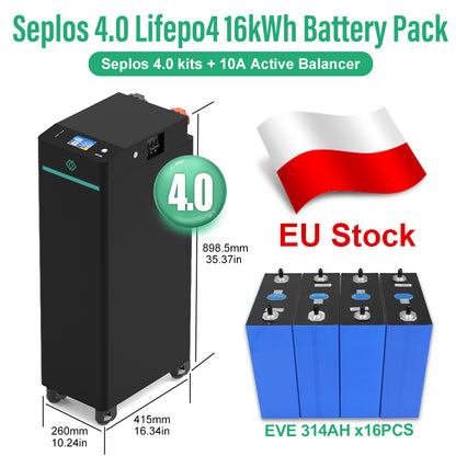 SEPLOS V4 Kit and x16 EVE/CATL 314ah Grade A+ Bundle--EU STOCK