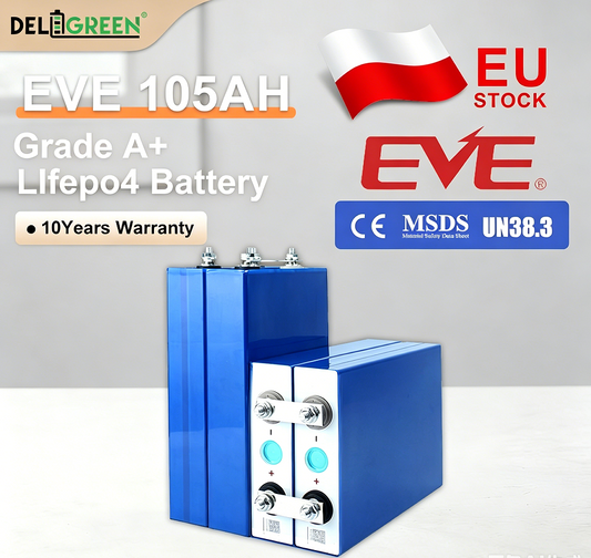 Free Shipping EVE EU 3.2V Lifepo4 105ah M4