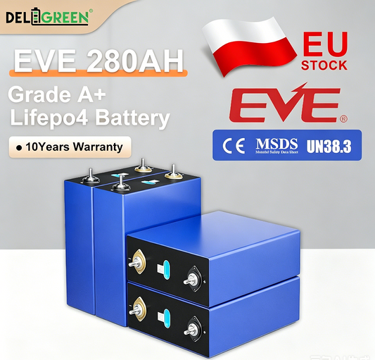 EU Stock Free Shipping  EVE 280ah 3.2V lifepo4 8000 times life