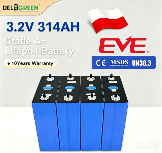 EU Free Shipping MB31 EVE  314ah 3.2V lifepo4,DDP, IN STOCK