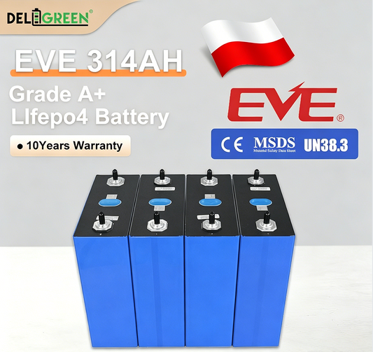EU Free Shipping MB31 EVE  314ah 3.2V lifepo4,DDP, IN STOCK