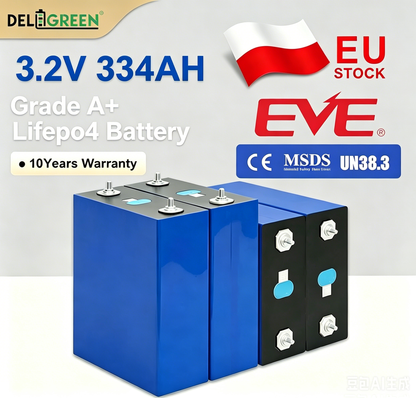 EU EVE 334AH Free Shipping Grade A+,8000 CYCLES LIFE